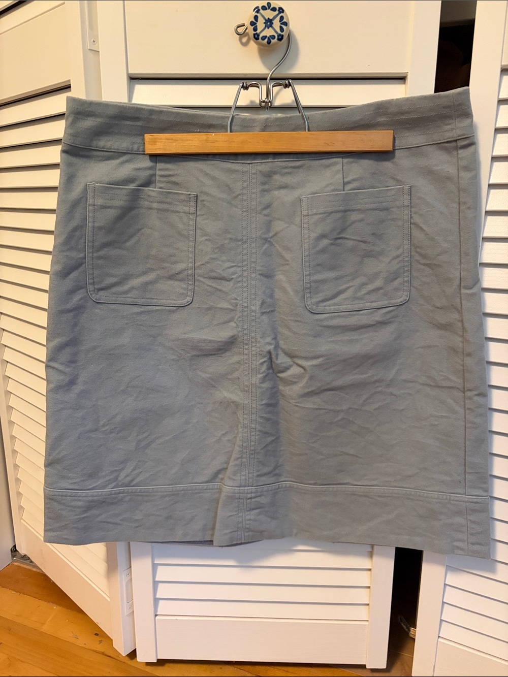 Boden Light Blue Utility Pocket Skirt